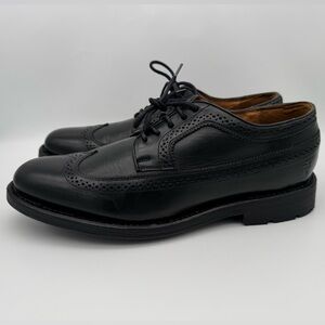 Frye Men’s Long Wingtip Oxford Dress Shoes – Black Leather – Size 10 D